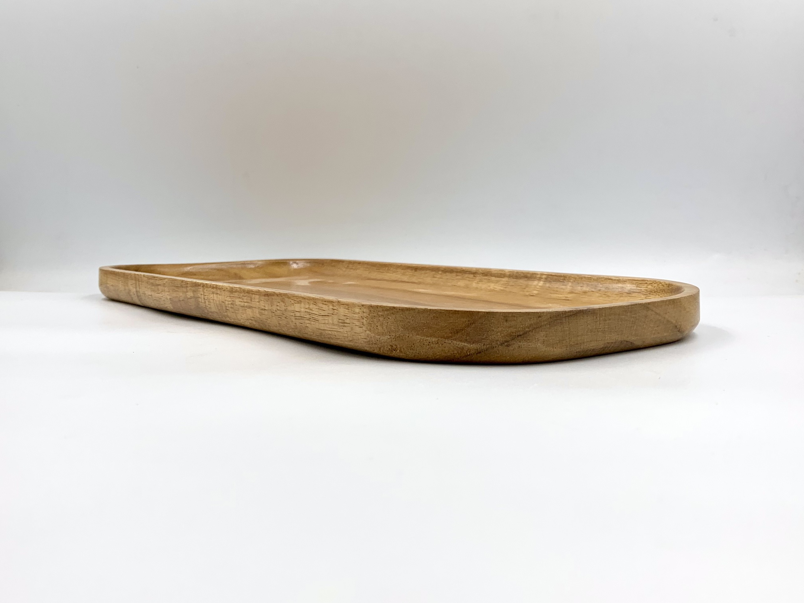 Khay gỗ hình chữ nhật bo góc 34x16.5x2cm