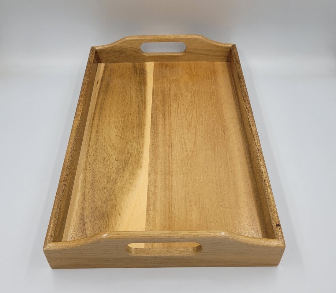 Khay gỗ keo có tay cầm