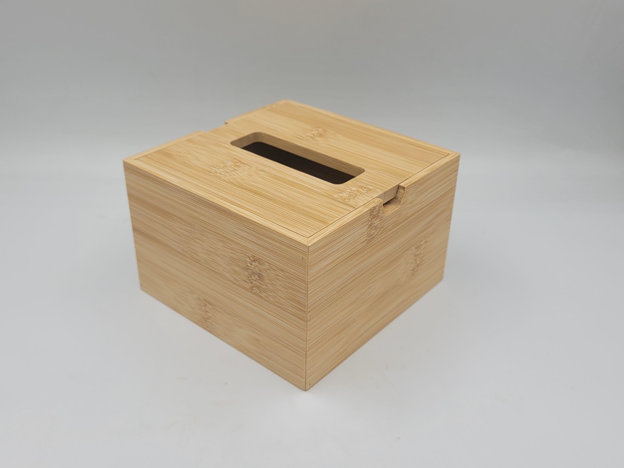 Hộp tre đựng giấy ăn hình vuông cao cấp 13x13x8.5cm