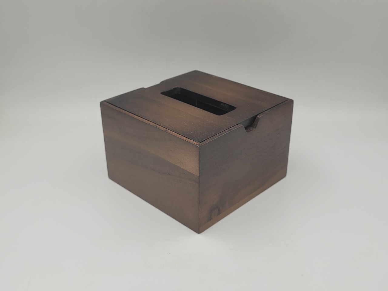 Hộp gỗ keo đựng giấy ăn hình vuông cao cấp 13x13x8.5cm