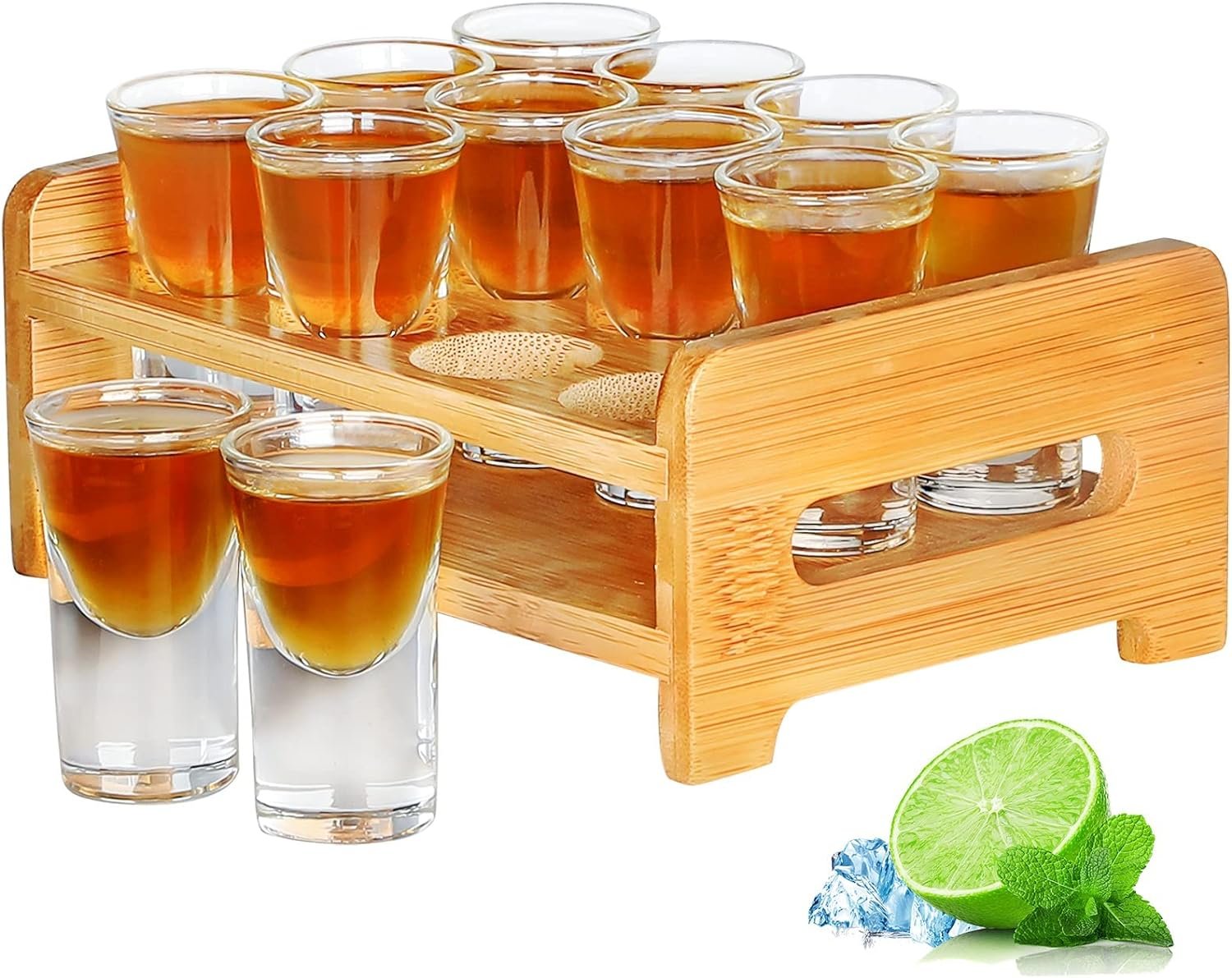 Giá tre đựng cốc uống rượu mạnh hình chữ nhật