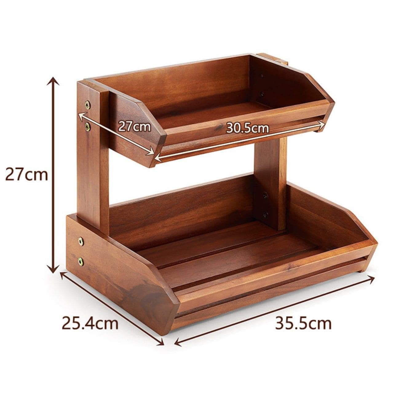 Giá gỗ keo đựng gia vị 2 tầng